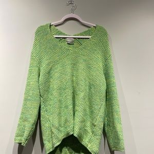 Urban Outfitters Oversized V-Neck Lime Green Sweater in size XS